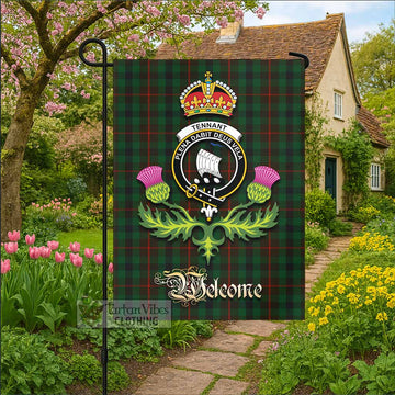 Tennant Tartan Family Crest Garden Flag Royal Thistle Welcome Style - Tartan Vibes Clothing