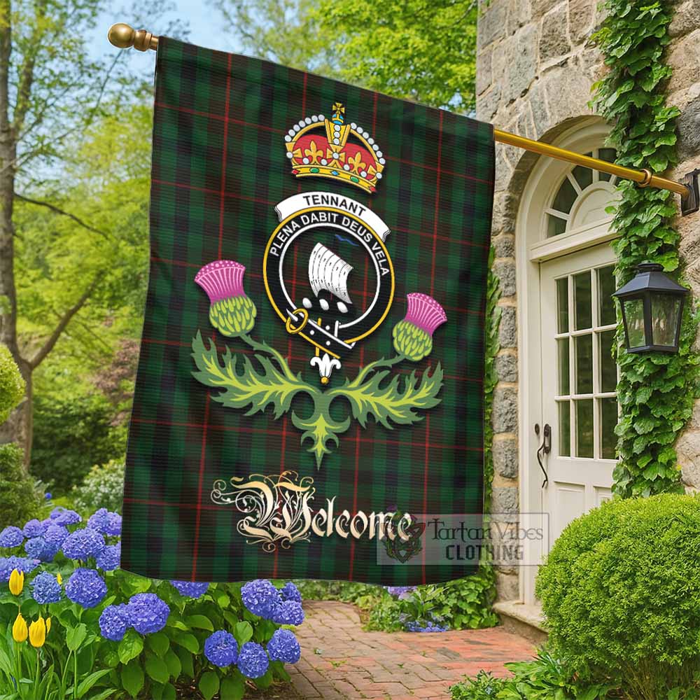 Tennant Tartan Family Crest Garden Flag Royal Thistle Welcome Style - Tartan Vibes Clothing