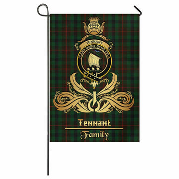 Tennant Tartan Garden Flag with Highland Thistle Cherish Family Crest Style