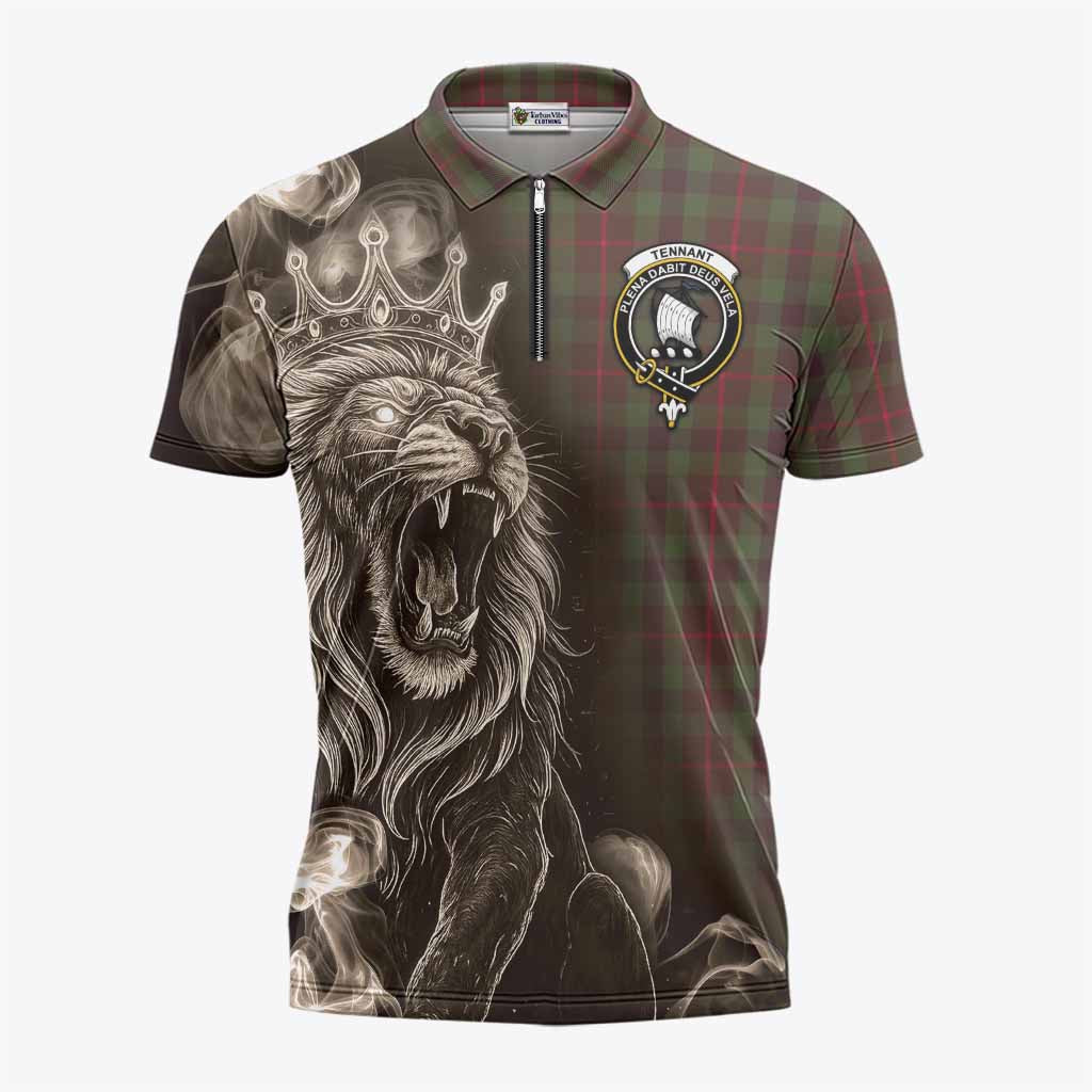 Tennant Tartan Zipper Polo Shirt Roaring Lion Heritage
