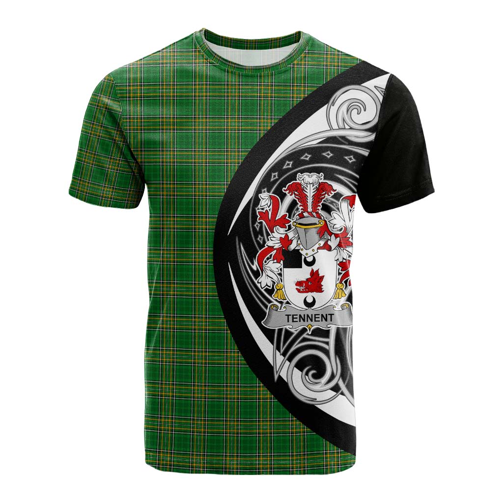 Tartan Vibes Clothing Tennent Irish Clan Cotton T-shirt Celtic Circle Style