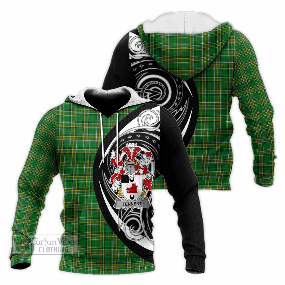 Tartan Vibes Clothing Tennent Irish Clan Knitted Hoodie Celtic Circle Style