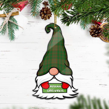 Terry Gnome Christmas Ornament with His Tartan Christmas Hat