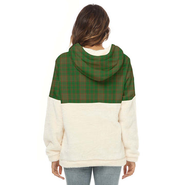 Terry Tartan Half Style Women's Borg Fleece Hoodie with Half Zip - Tartan Vibes Clothing