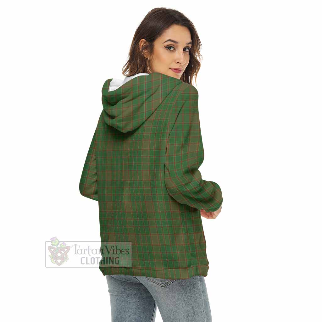 Terry Tartan Women's Borg Fleece Hoodie with Half Zip - Tartan Vibes Clothing