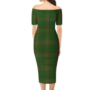 Terry Tartan Off Shoulder Lady Dress - Tartan Vibes Clothing
