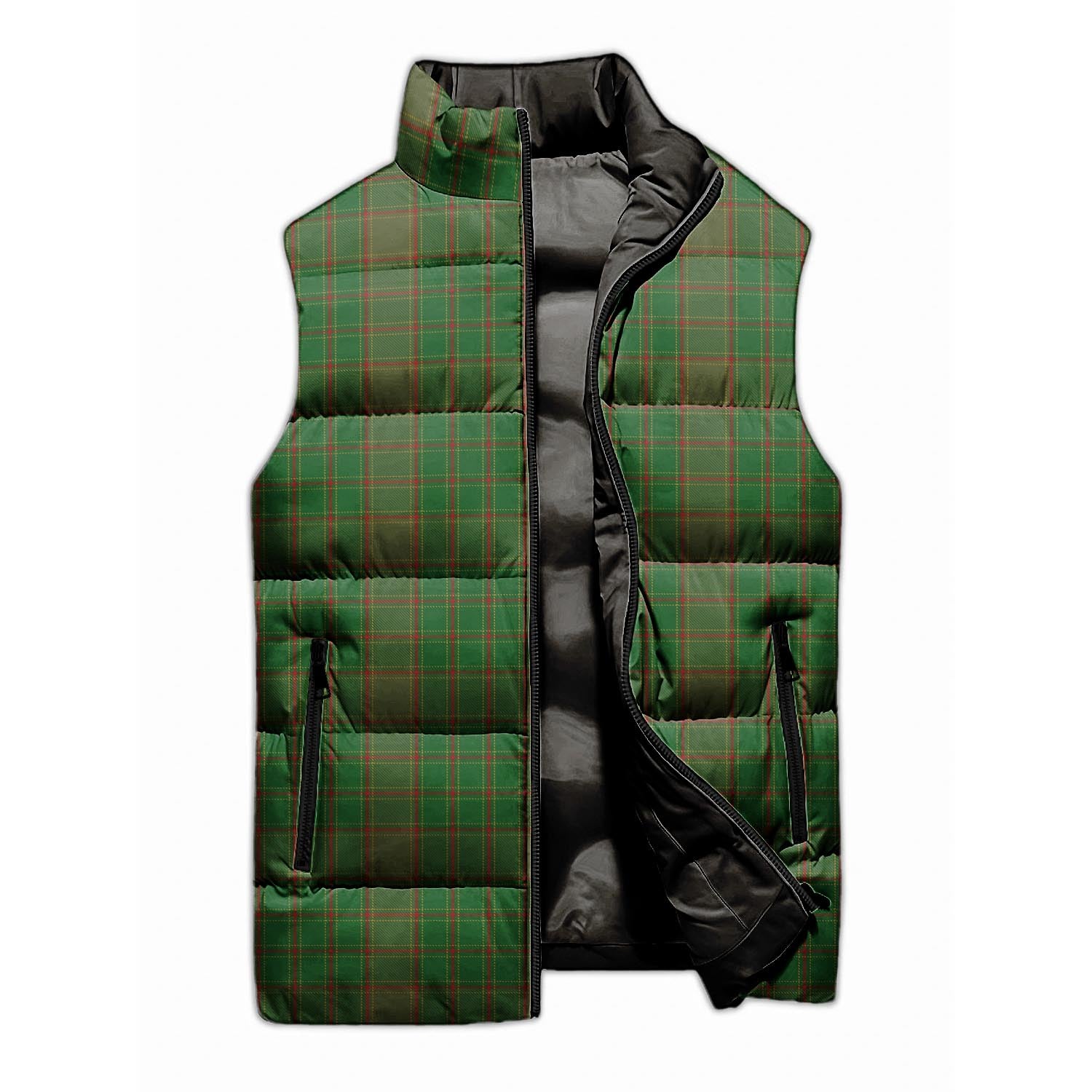 Terry Tartan Sleeveless Puffer Jacket Unisex M - Tartan Vibes Clothing