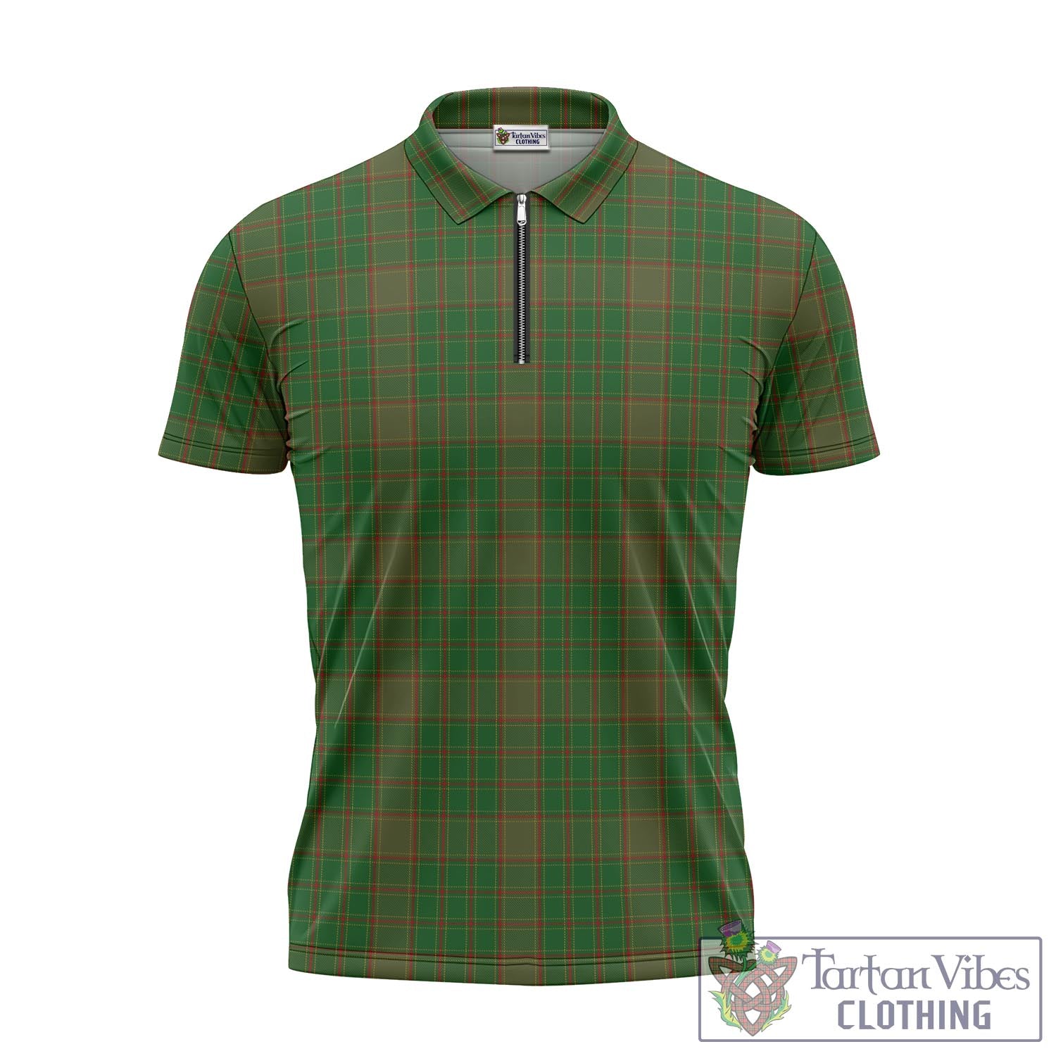 Terry Tartan Zipper Polo Shirt - Tartan Vibes Clothing