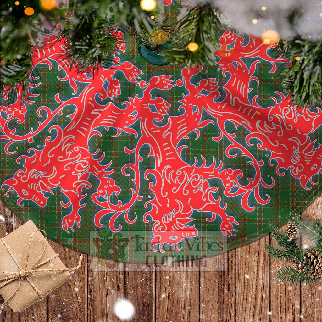 Tartan Vibes Clothing Terry Tartan Christmas Tree Skirt Lion Rampant Style