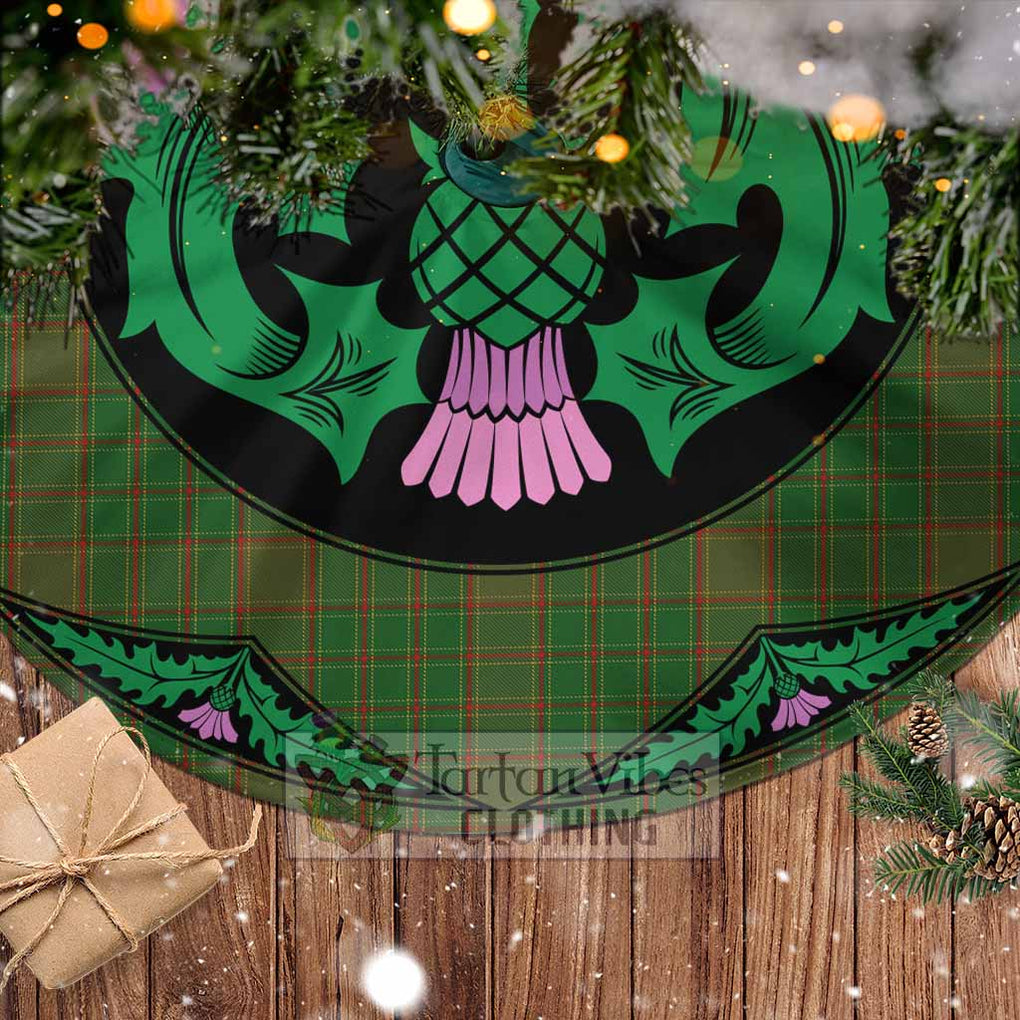 Terry Tartan Christmas Tree Skirt Scottish Thistle Style - Tartan Vibes Clothing