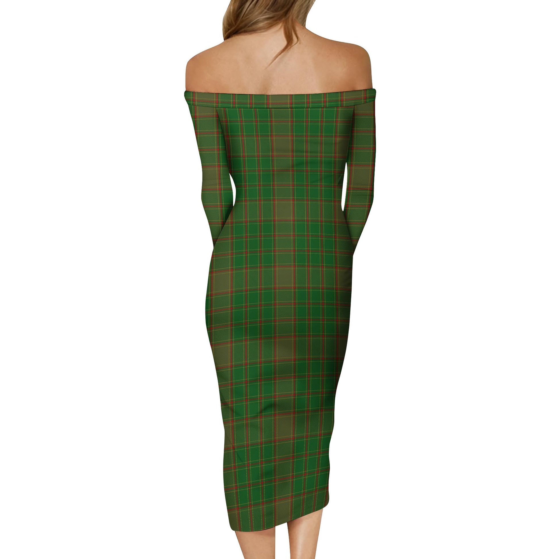 Terry Tartan Off Shoulder Lady Dress - Tartan Vibes Clothing