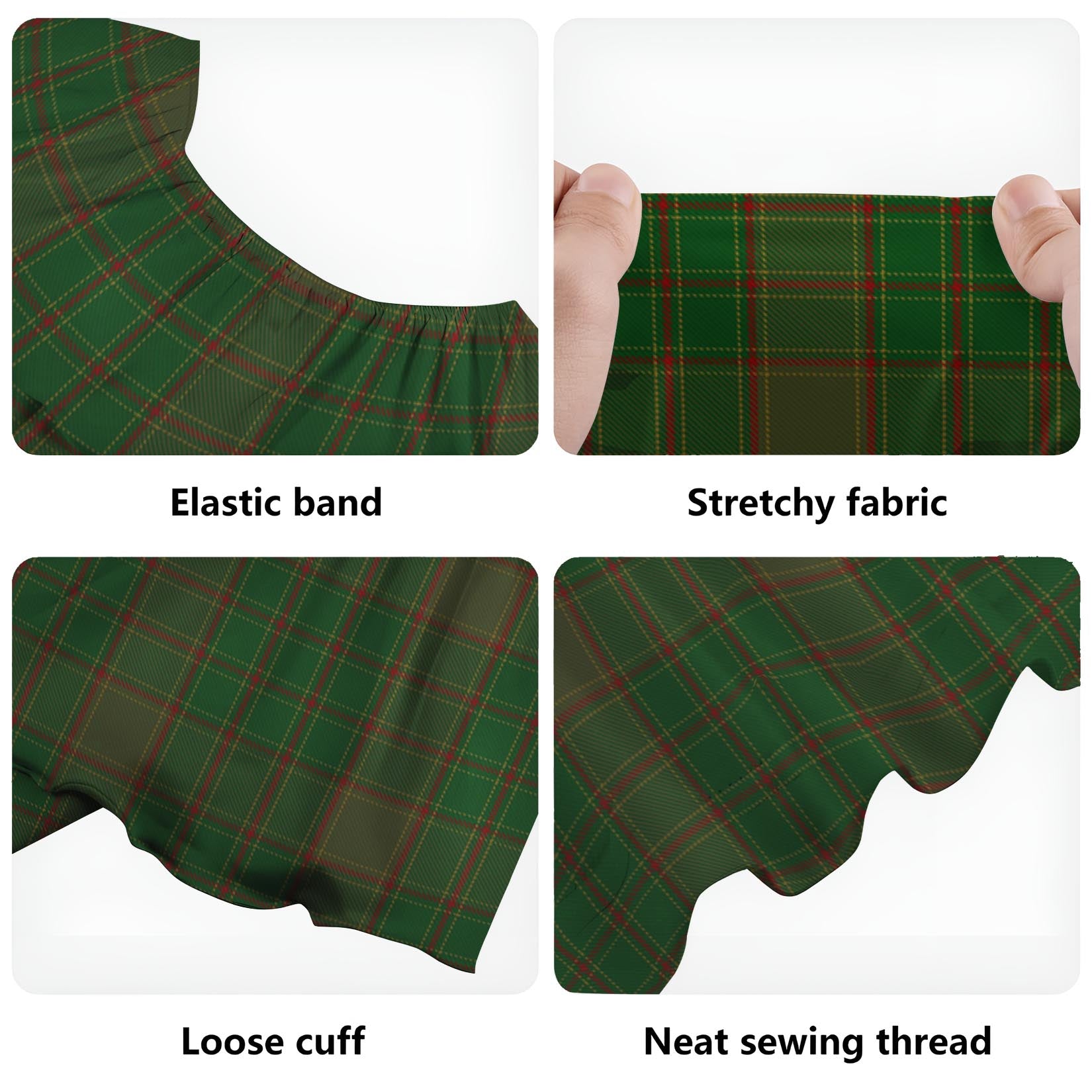 Terry Tartan Off Shoulder Long Dress - Tartan Vibes Clothing