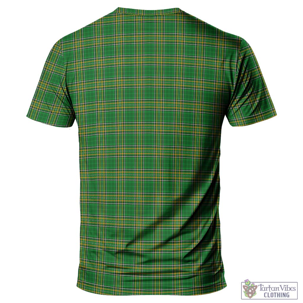 Tartan Vibes Clothing Theede Ireland Clan Tartan T-Shirt with Family Seal