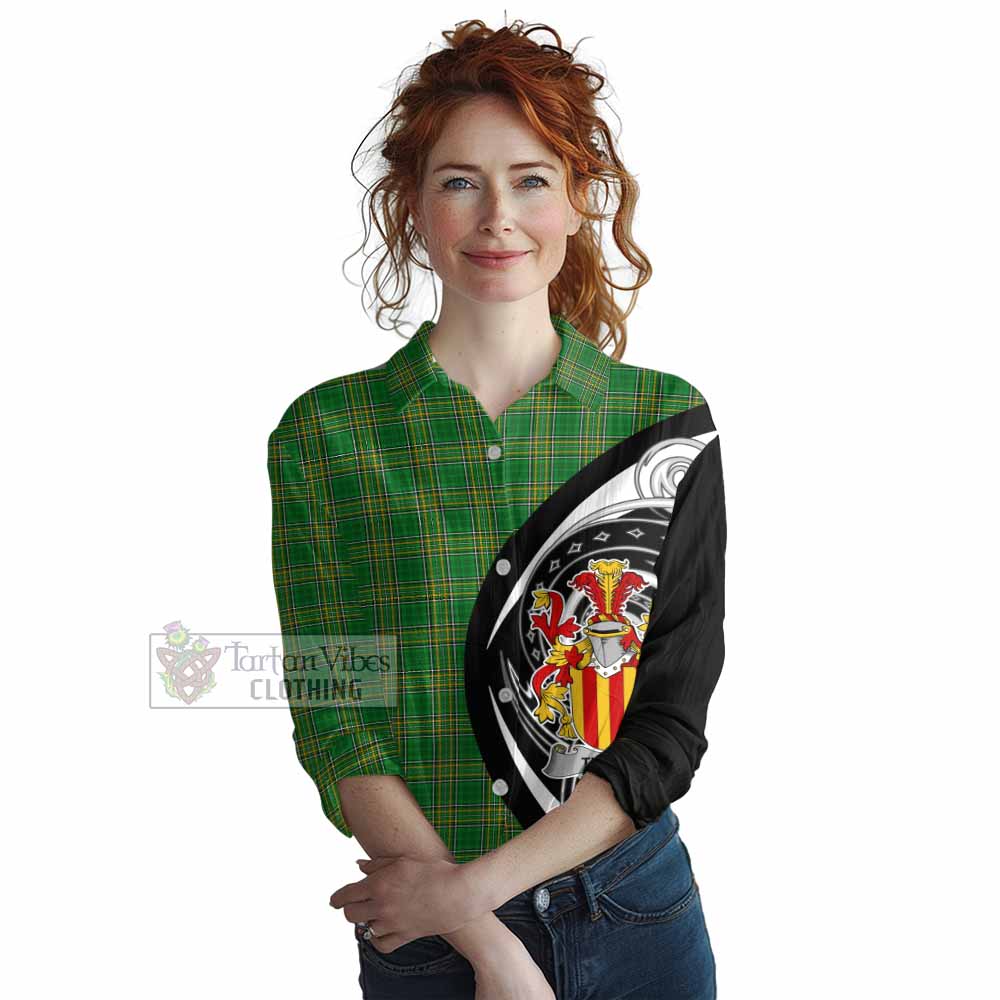 Theede Irish Clan Women's Casual Shirt Celtic Circle Style - Tartan Vibes Clothing