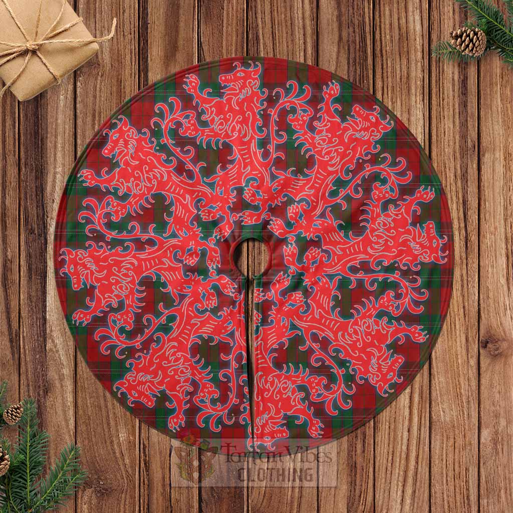 Tartan Vibes Clothing Thomas of Wales Tartan Christmas Tree Skirt Lion Rampant Style