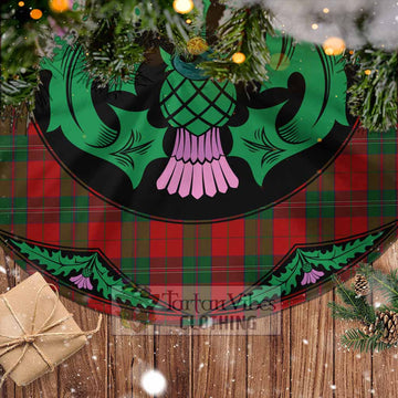 Thomas of Wales Tartan Christmas Tree Skirt Scottish Thistle Style