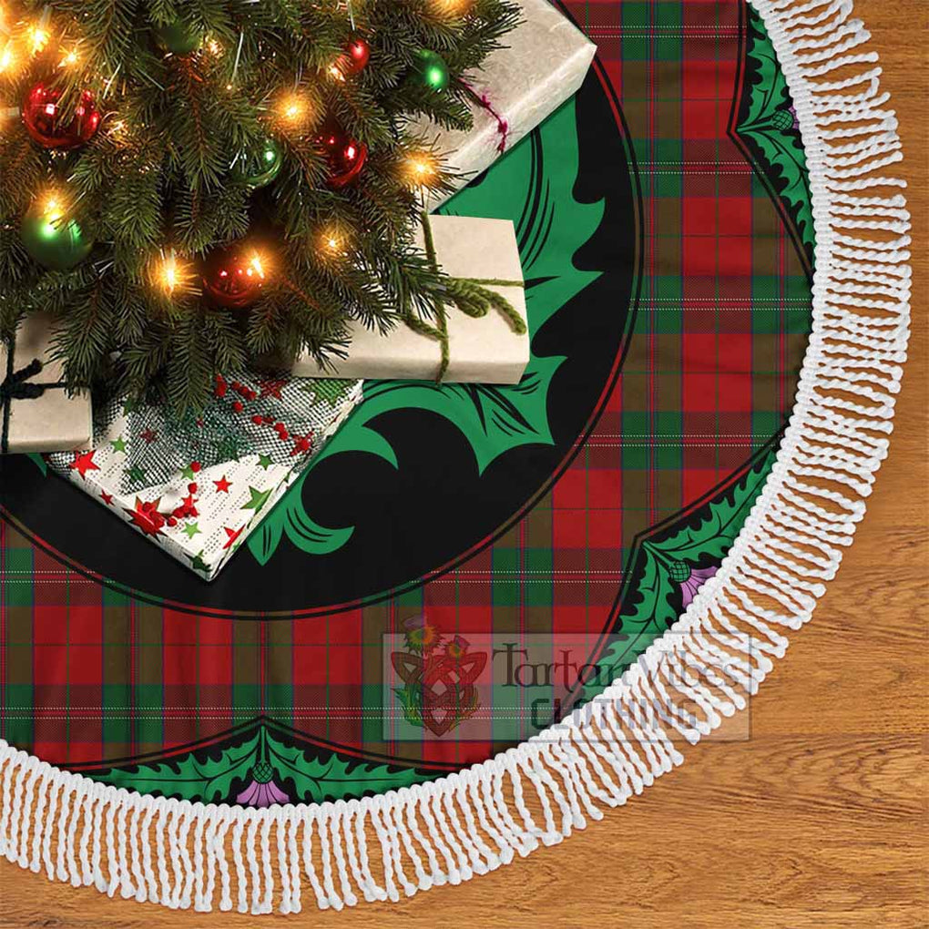 Thomas of Wales Tartan Christmas Tree Skirt Scottish Thistle Style - Tartan Vibes Clothing