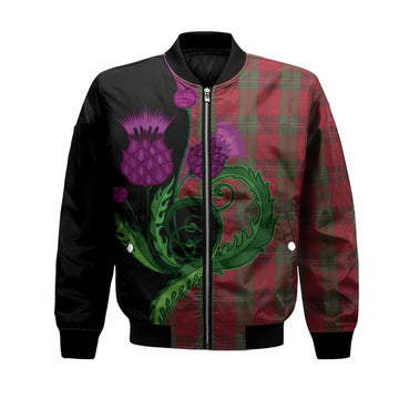 Thomas of Wales Tartan Bomber Jacket Traditional Scottish Thistle