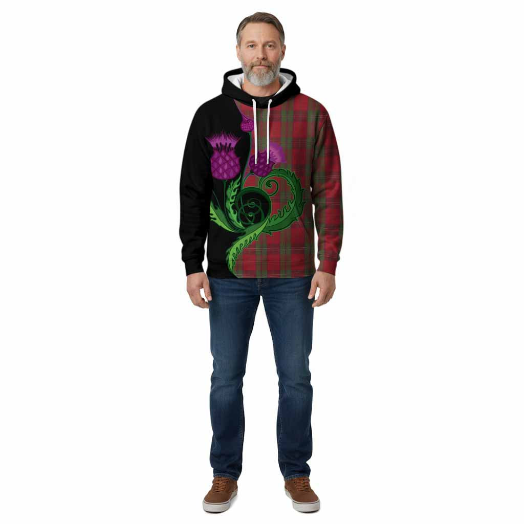 Thomas of Wales Tartan Cotton Hoodie Traditional Scottish Thistle
