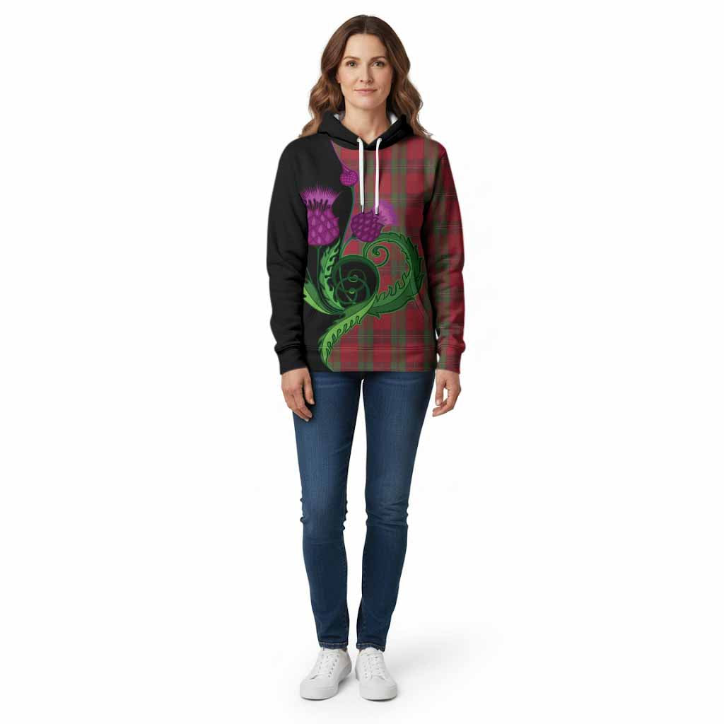 Thomas of Wales Tartan Cotton Hoodie Traditional Scottish Thistle