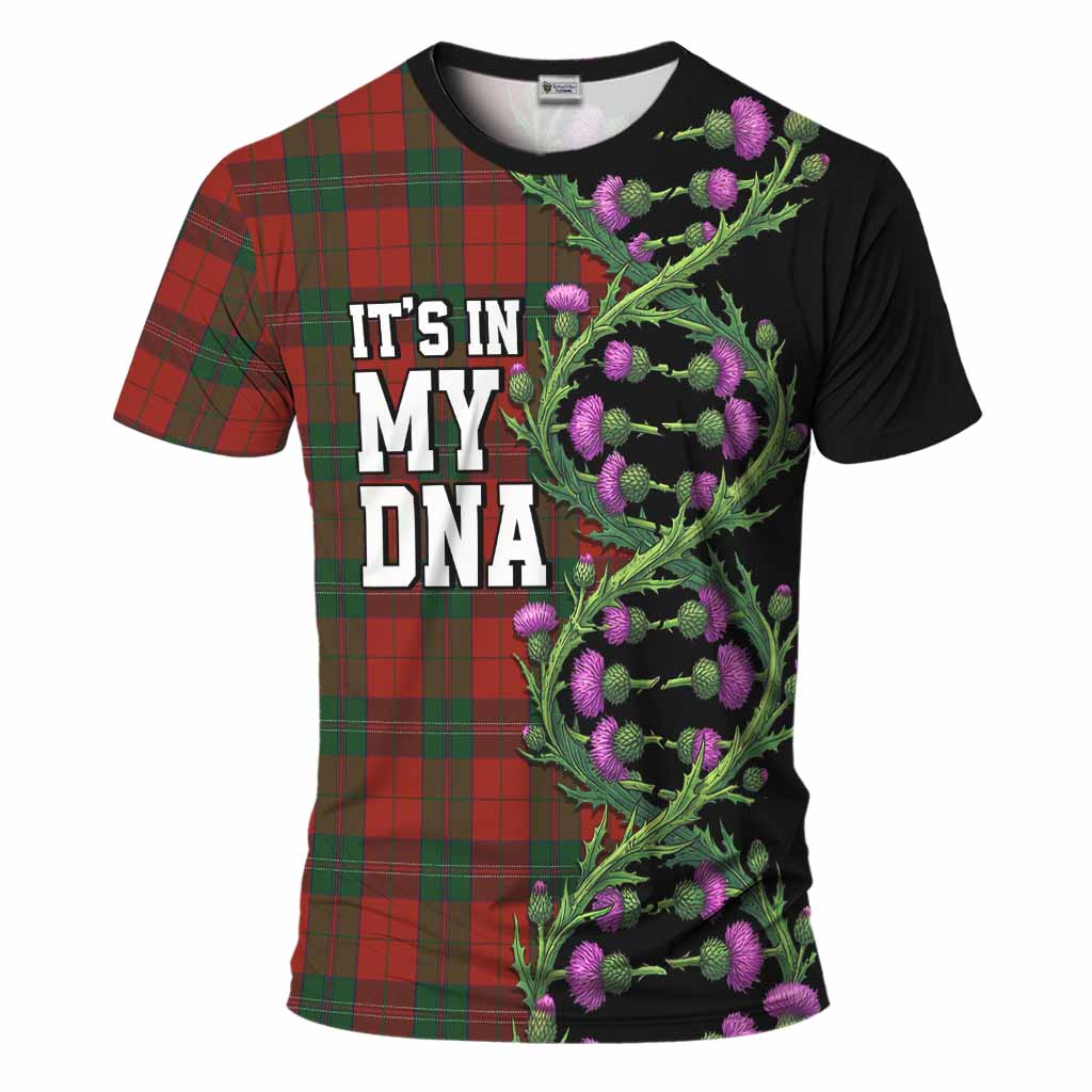 Thomas of Wales Tartan T-Shirt Scottish Identity Thistle Flower DNA Strand Art