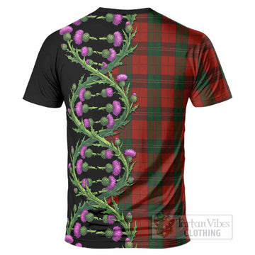 Thomas of Wales Tartan T-Shirt Scottish Identity Thistle Flower DNA Strand Art