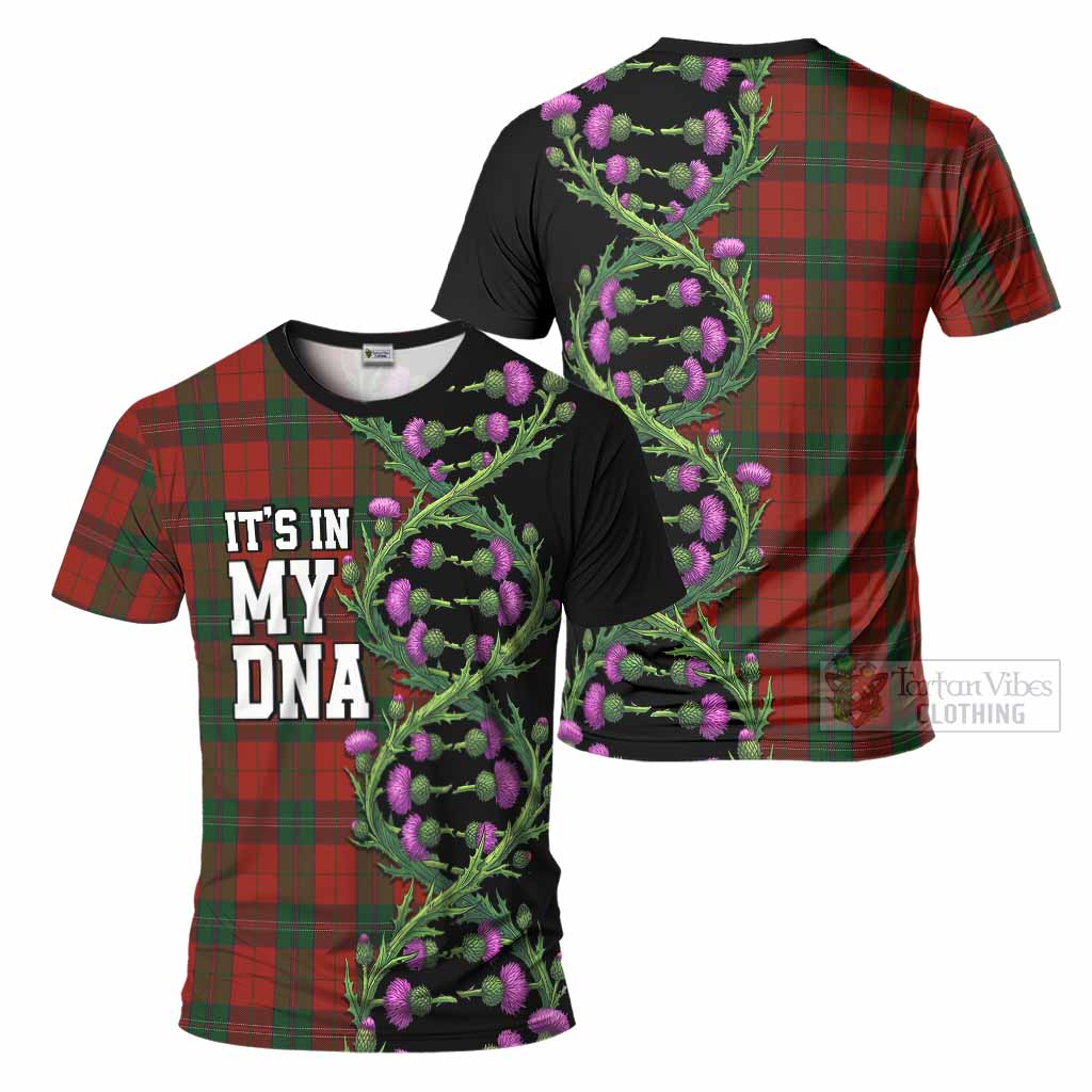 Thomas of Wales Tartan T-Shirt Scottish Identity Thistle Flower DNA Strand Art