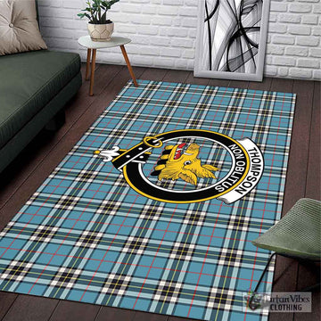 Thompson Tartan Area Rug with Family Crest