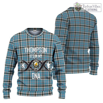 Thompson Tartan Knitted Sweater with Family Crest DNA In Me Style Unisex - Tartanvibesclothing Shop