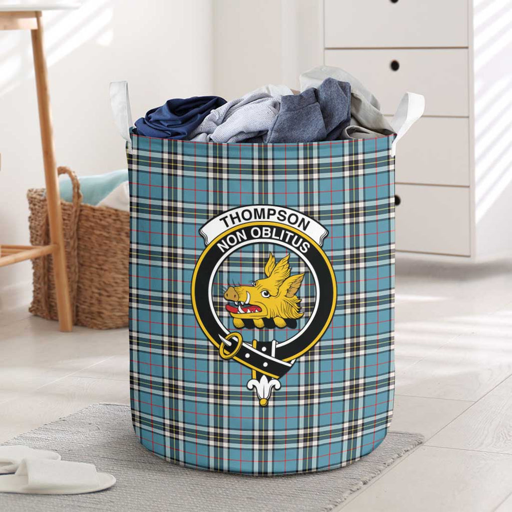 Thompson Tartan Laundry Basket with Family Crest One Size - Tartanvibesclothing Shop