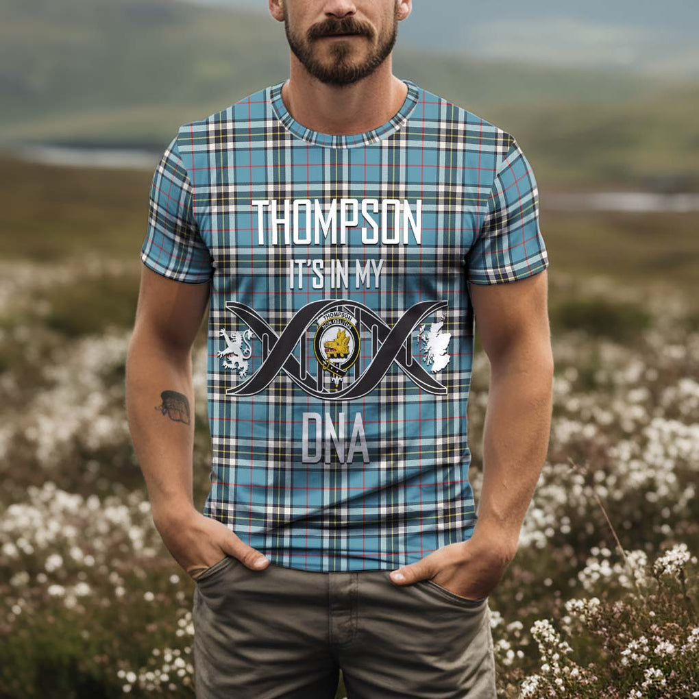 Thompson Tartan T-Shirt with Family Crest DNA In Me Style Kid's Shirt - Tartan Vibes Clothing
