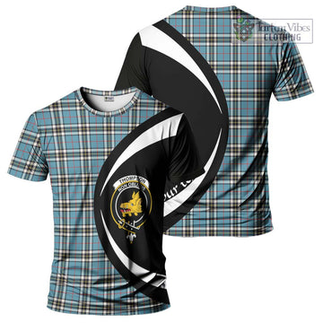 Tartan Vibes Clothing Thompson Tartan T-Shirt with Family Crest Circle Style