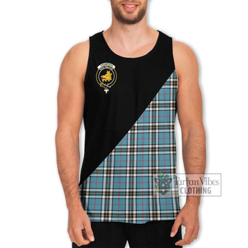 Thompson Tartan Men's Tank Top with Family Crest and Military Logo Style Men - Tartanvibesclothing Shop