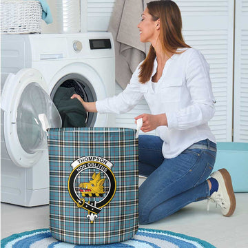Thompson Tartan Laundry Basket with Family Crest - Tartanvibesclothing Shop