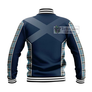 Thompson Tartan Baseball Jacket with Family Crest and Lion Rampant Vibes Sport Style - Tartan Vibes Clothing