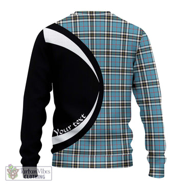 Thompson Tartan Knitted Sweater with Family Crest Circle Style - Tartan Vibes Clothing