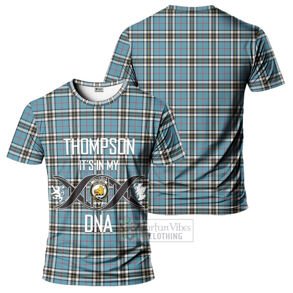Thompson Tartan T-Shirt with Family Crest DNA In Me Style - Tartan Vibes Clothing