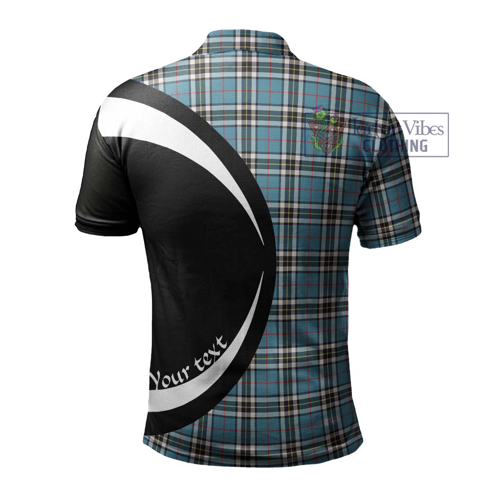 Thompson Tartan Men's Polo Shirt with Family Crest Circle Style - Tartan Vibes Clothing