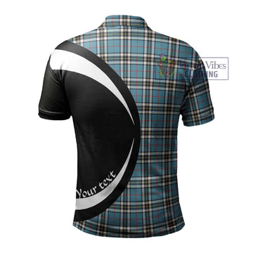 Thompson Tartan Men's Polo Shirt with Family Crest Circle Style - Tartan Vibes Clothing