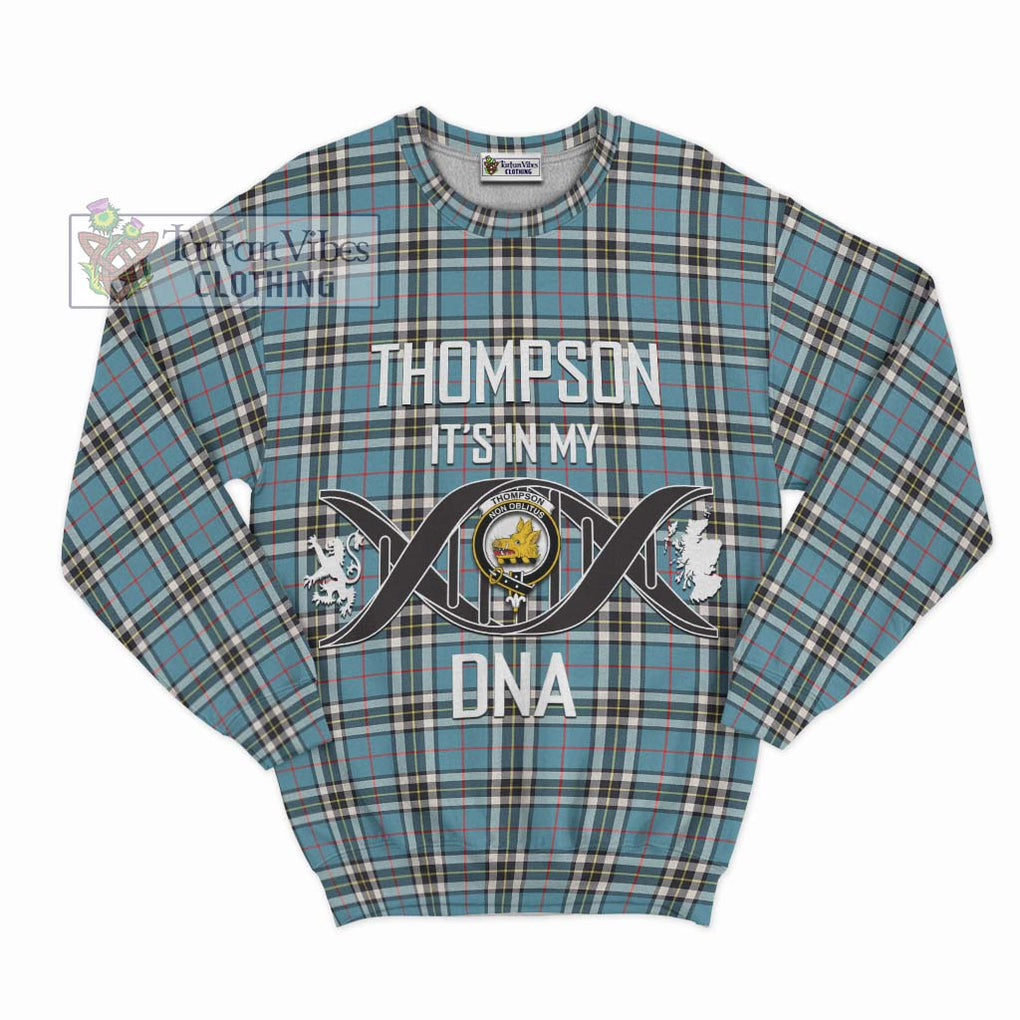 Thompson Tartan Sweatshirt with Family Crest DNA In Me Style - Tartanvibesclothing Shop