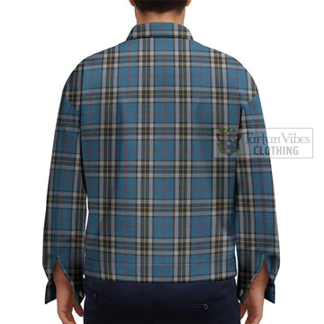 Thompson Dress Blue Tartan Unisex Lapel Cotton Jacket