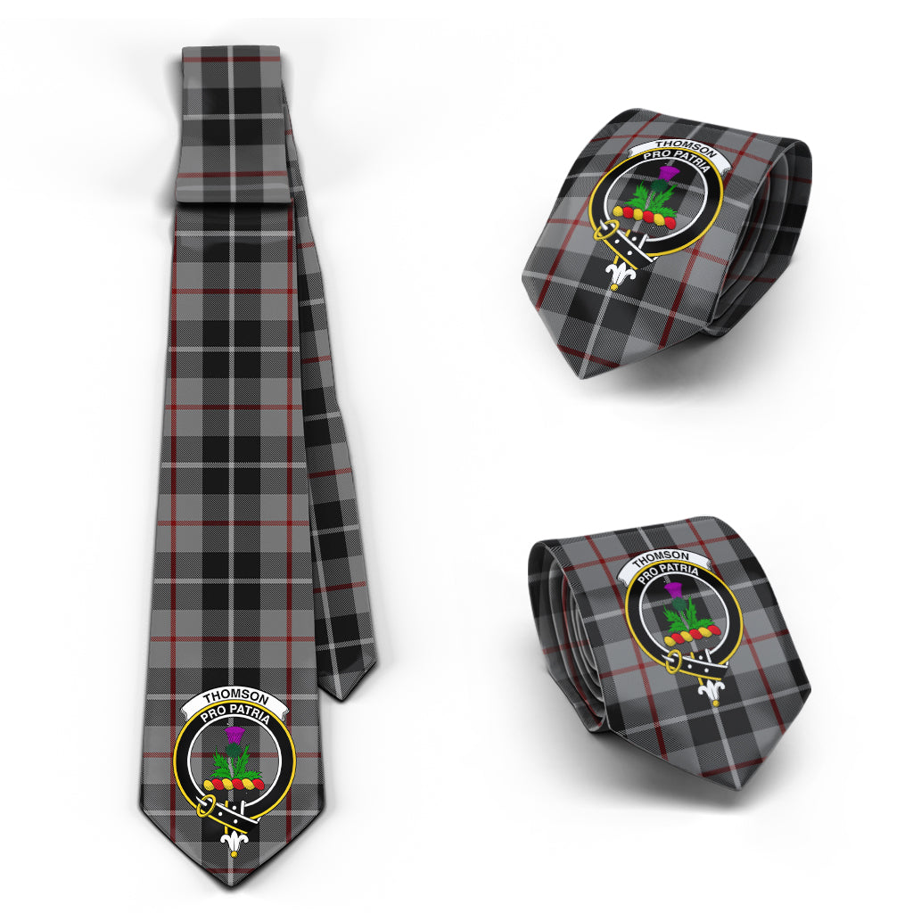 thompson-grey-tartan-classic-necktie-with-family-crest