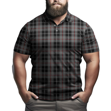Thompson Grey Tartan Mens Polo Shirt