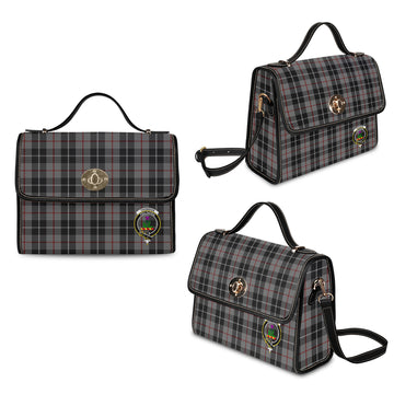 Thompson Grey Tartan Waterproof Canvas Bag with Family Crest