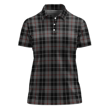 Thompson Grey Tartan Polo Shirt For Women