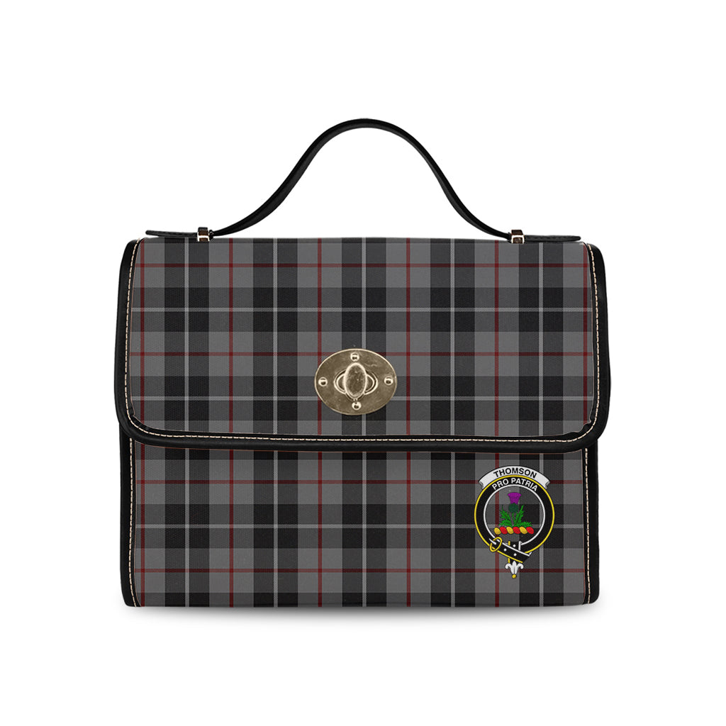 thompson-grey-tartan-leather-strap-waterproof-canvas-bag-with-family-crest