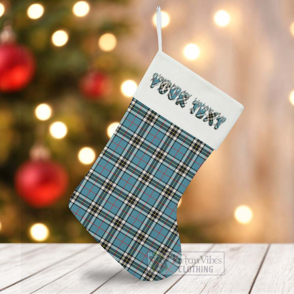 Tartan Vibes Clothing Thompson (Thomson) Tartan Christmas Stocking with Personalized Text