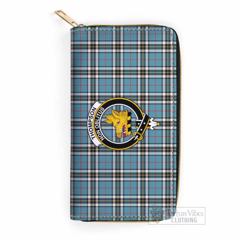 Thompson (Thomson) Tartan Women's Leather Wallet with Family Crest One Size 19.7*10.5*3.5 cm - Tartan Vibes Clothing