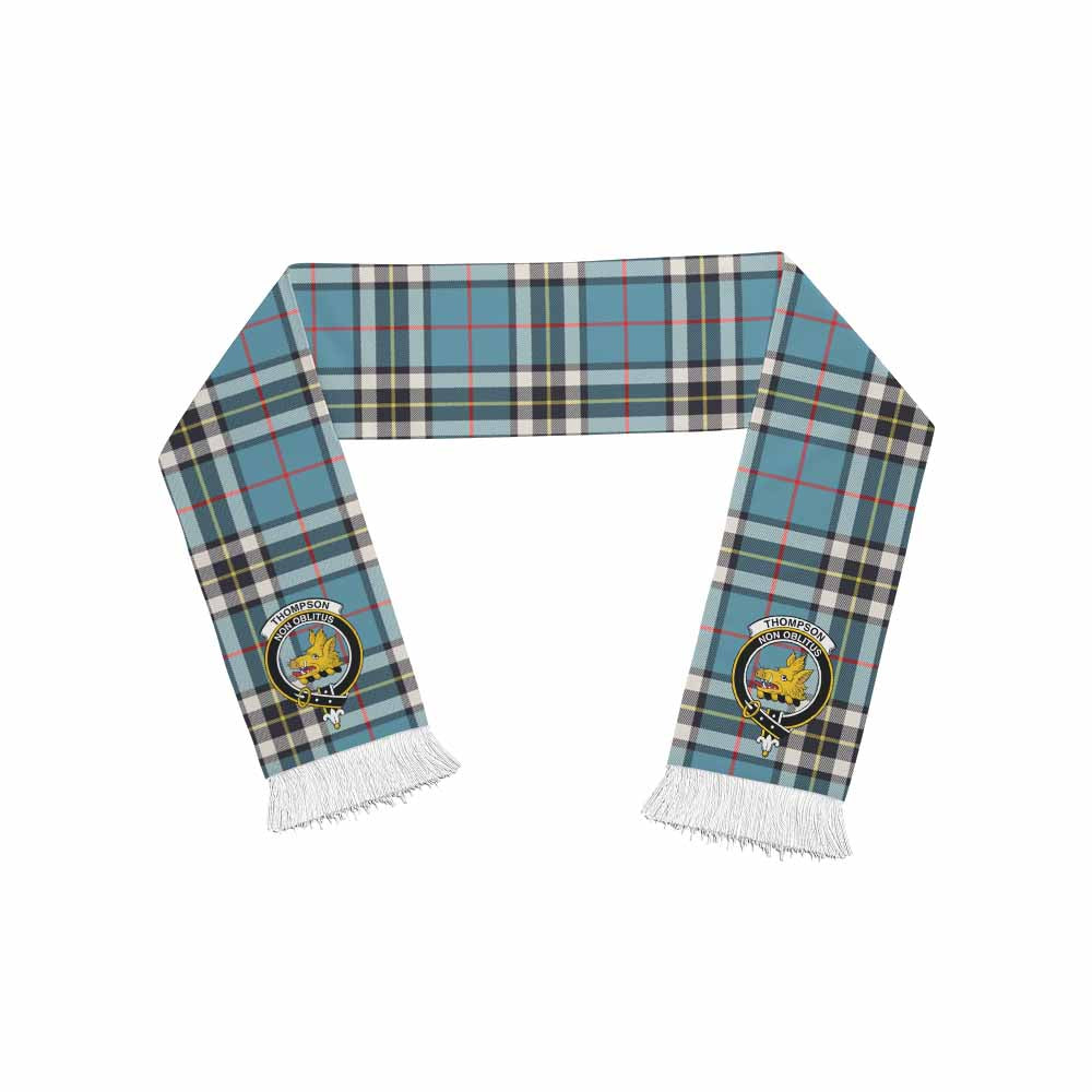 Tartan Vibes Clothing Thompson (Thomson) Tartan Ruffneck Scarf with Family Crest