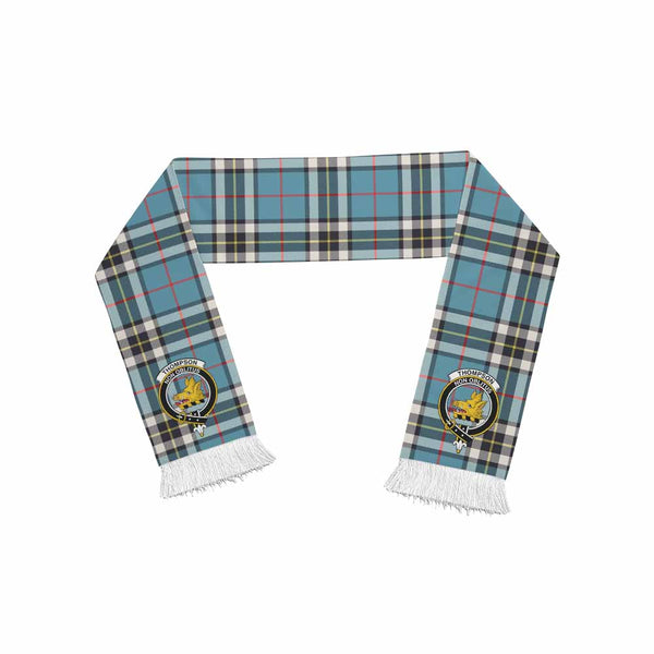 Thompson (Thomson) Tartan Ruffneck Scarf with Family Crest One Size 67.7*6.7 inches - Tartan Vibes Clothing